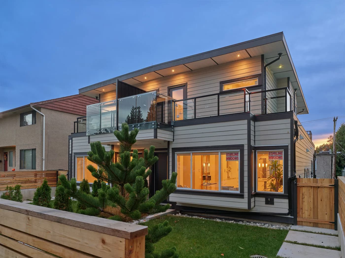 Completed multi-family duplex development at 357–359 E 4th St, North Vancouver, by BRIO Construction